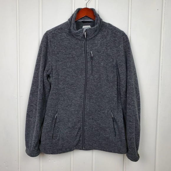 Killtec Jackets & Blazers - Killtec Women's 12 Gray Full Zip Mock Neck Fleece Sweatshirt